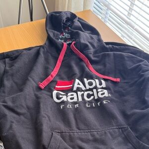 Abu Garcia Black Hoodie with Red Accents